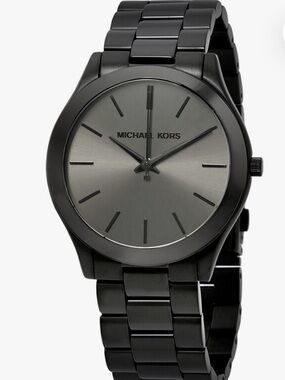 Michael Kors men’s Slim Black Stainless Steel Watch